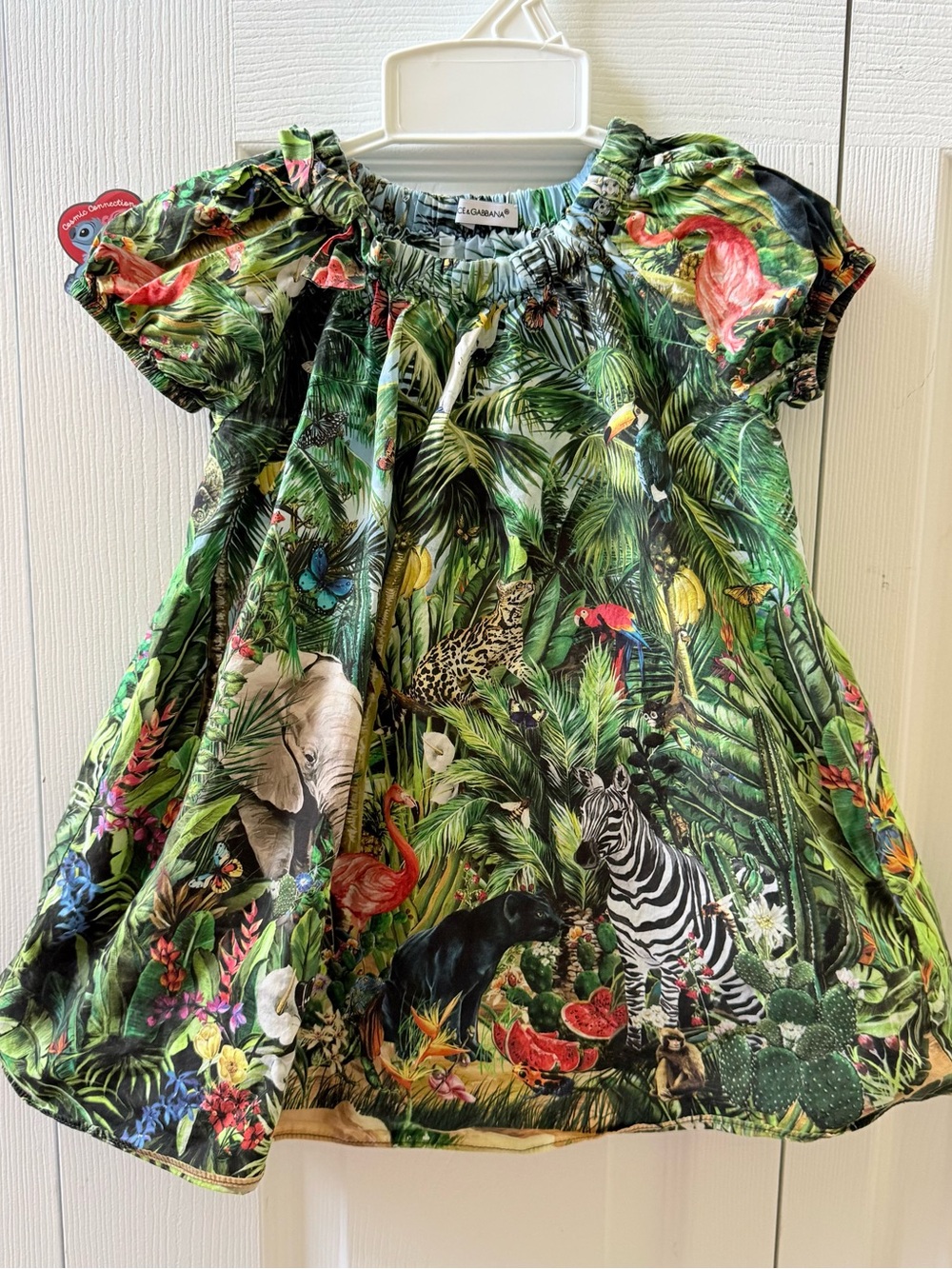 Dolce & Gabbana Girls' Jungle Animal Dress Size 18-24